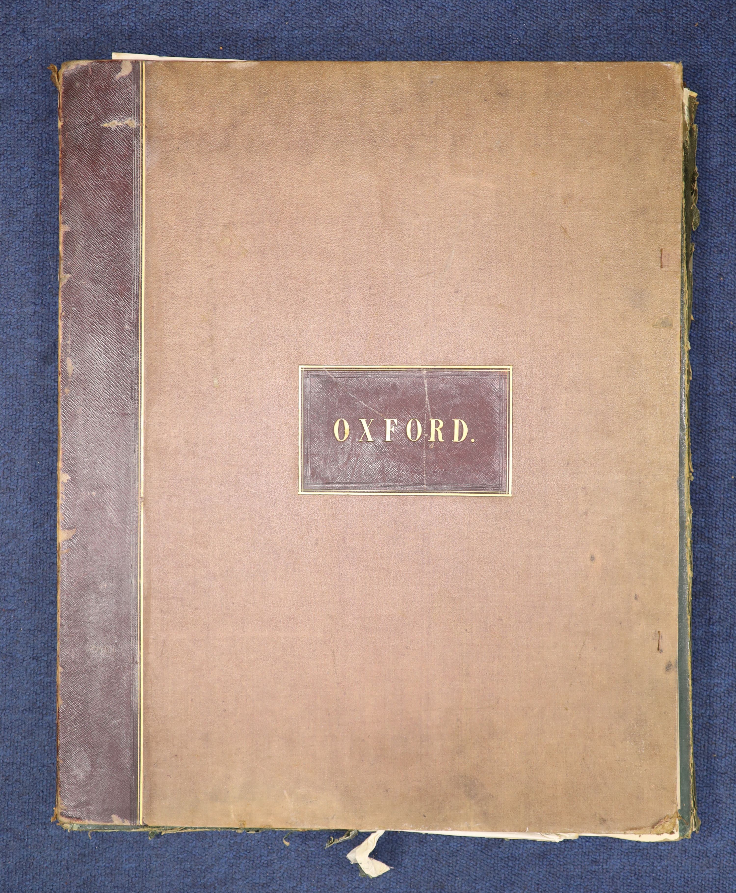 Delamotte, William Alfred - Original Views of Oxford, its Colleges, Chapels....folio, with coloured title and 25 litho plates, disbound, London, 1843